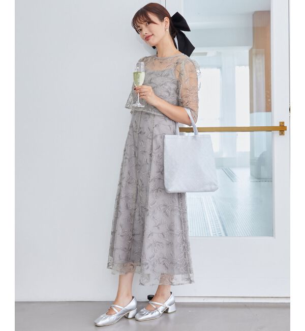  「フラワーエンブロイダリーセットドレス」|ドレス|