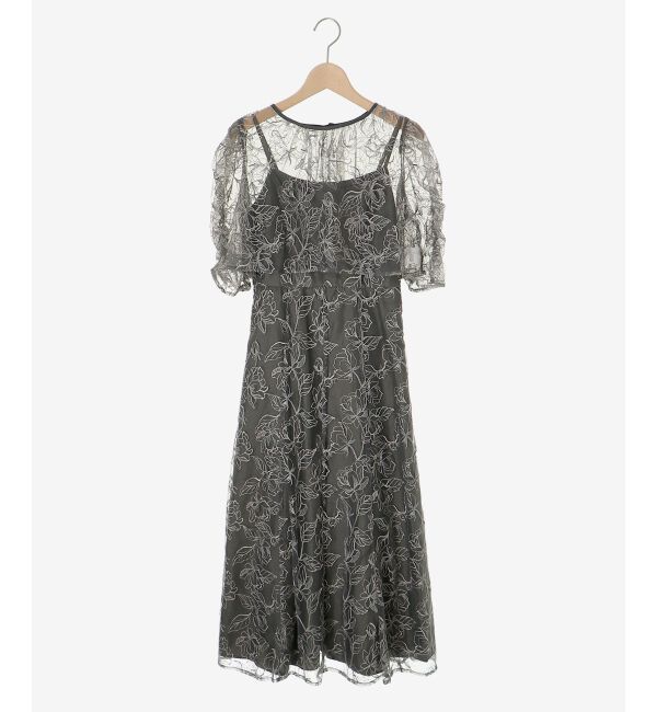  「フラワーエンブロイダリーセットドレス」|ドレス|
