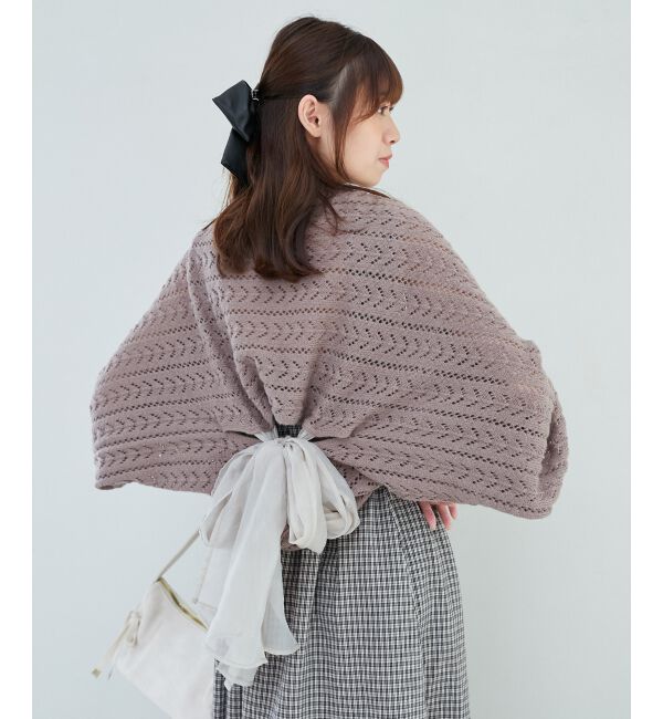 MAJESTICLEGON「2WAY肩リボン透かしニット」|ニット・セーター|