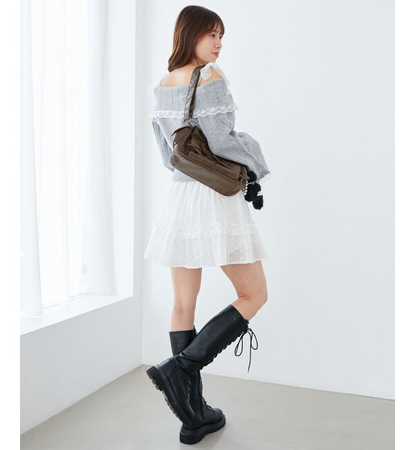 MAJESTICLEGON「プチフリルギャザーミニスカパン」|スカート|