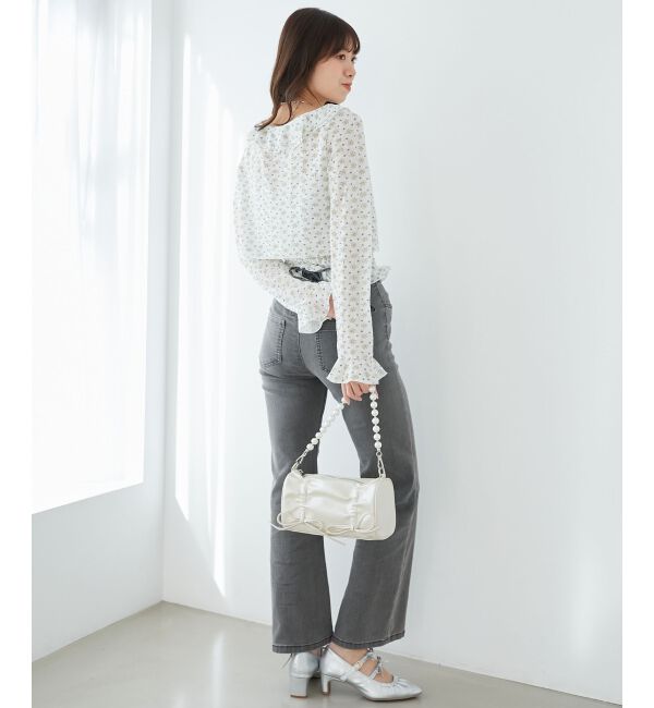  「◎フリルカラーリボンカーディガン」|カーディガン|