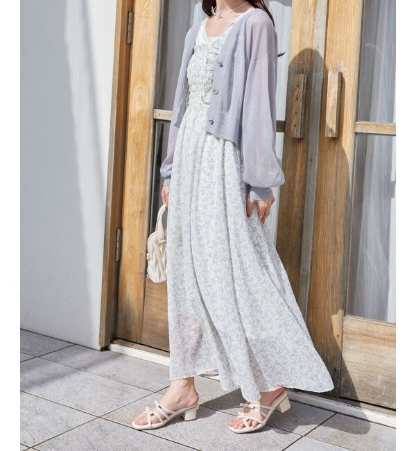  「フリルショルダーレースアップワンピ」|ワンピース|