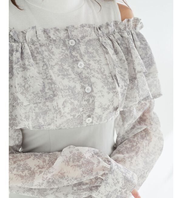 MAJESTICLEGON「ウエストきゅっとオフショルワンピ」|ワンピース|