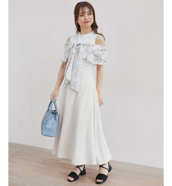  「ウエストきゅっとリボンワンピース」|ワンピース|