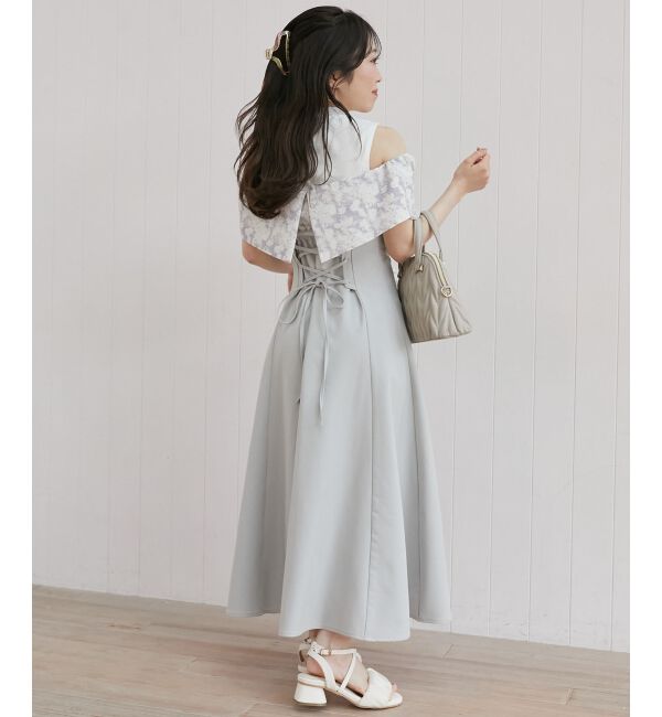  「ウエストきゅっとリボンワンピース」|ワンピース|