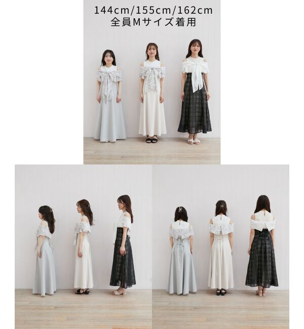  「ウエストきゅっとリボンワンピース」|ワンピース|