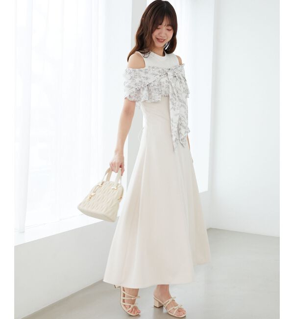  「ウエストきゅっとリボンワンピース」|ワンピース|