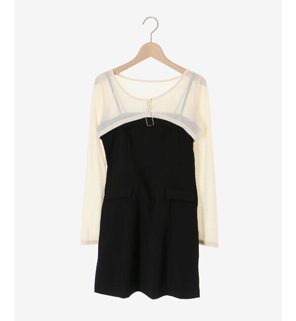  「デコルテオープンミニワンピセット」|ワンピース|