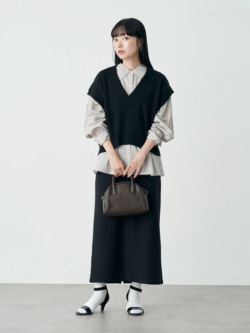 earth music&ecology「ガーターカラー天竺ニットベスト」|ベスト・ジレ|