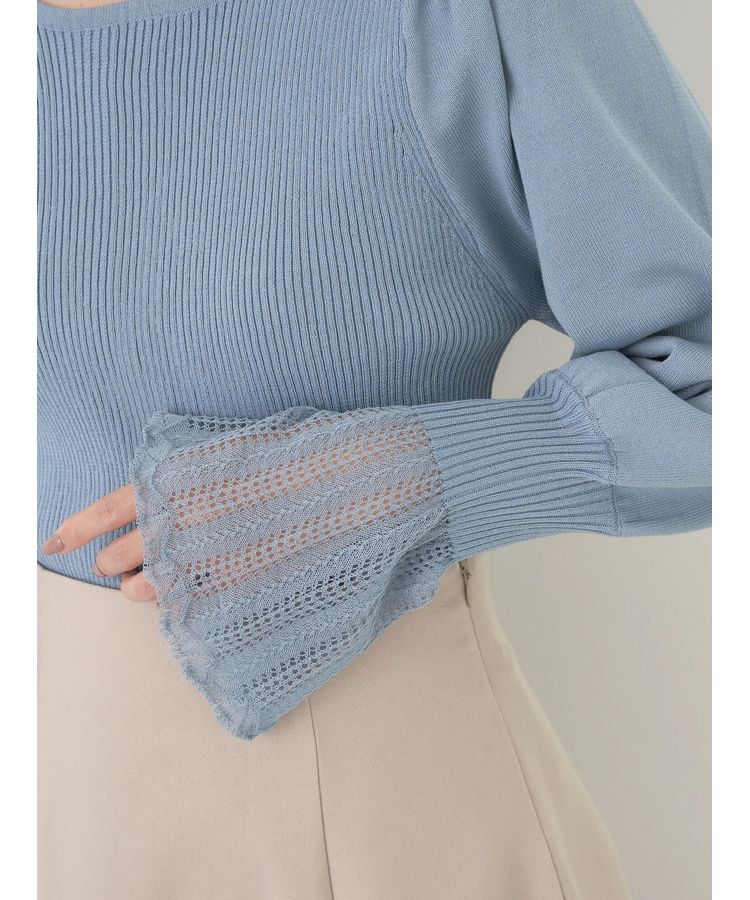 earth music&ecology「袖ポイントニットプルオーバー」|ニット・セーター|