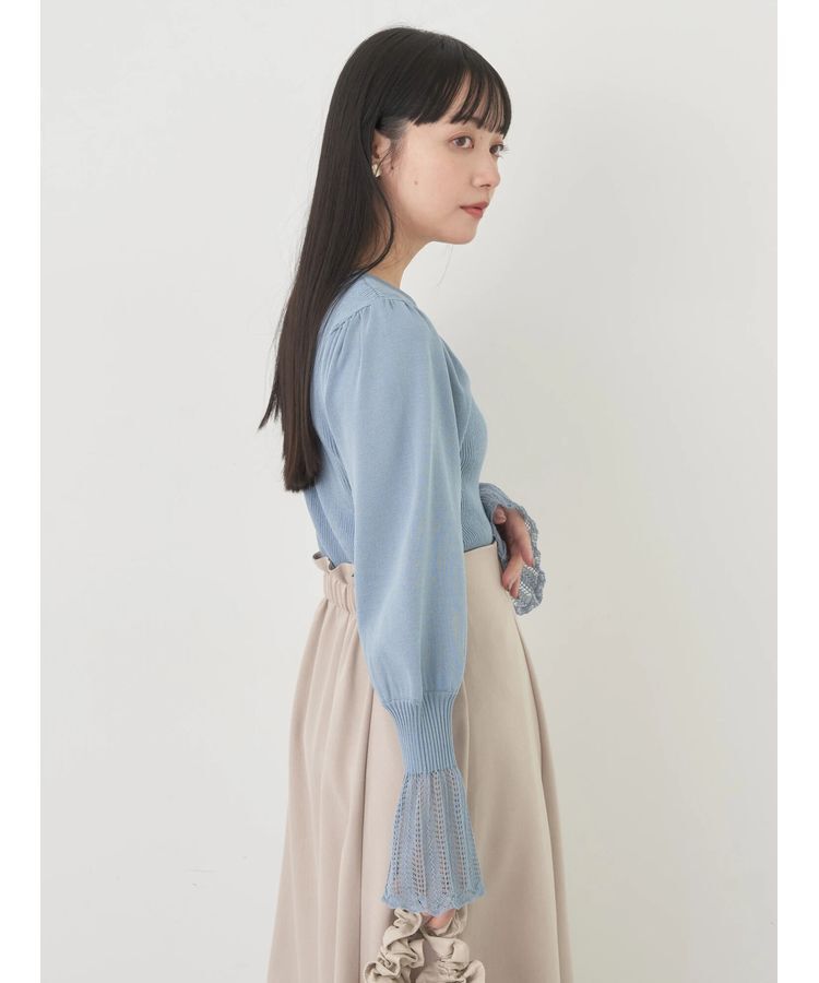 earth music&ecology「袖ポイントニットプルオーバー」|ニット・セーター|