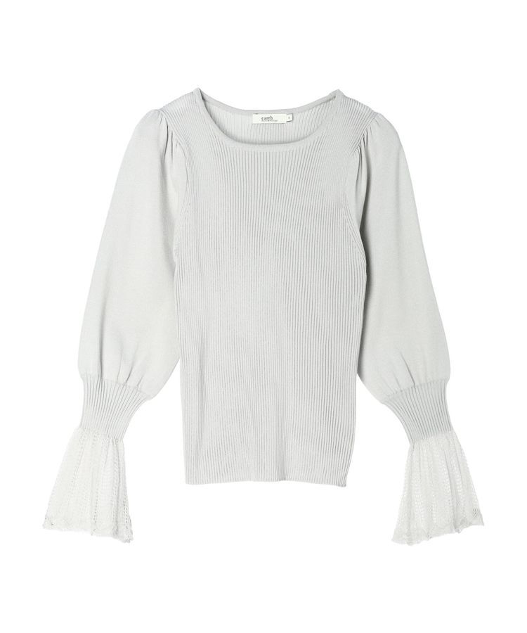 earth music&ecology「袖ポイントニットプルオーバー」|ニット・セーター|