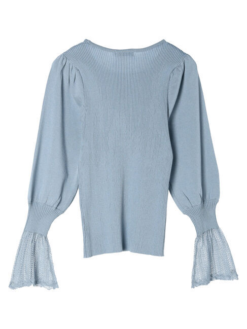 earth music&ecology「袖ポイントニットプルオーバー」|ニット・セーター|