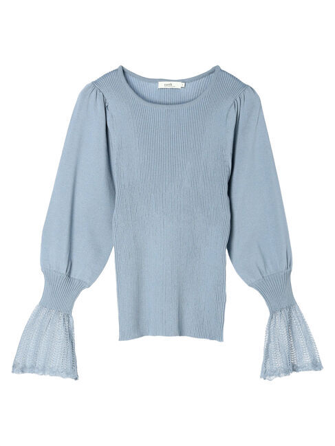 earth music&ecology「袖ポイントニットプルオーバー」|ニット・セーター|