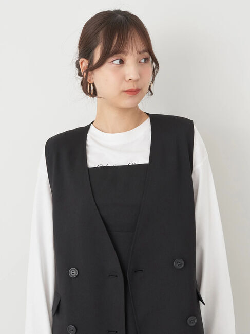 earth music&ecology「ノーカラージレ」|ベスト・ジレ|