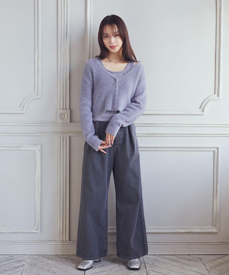 earth music&ecology「タックホックデニムパンツ」|デニム|