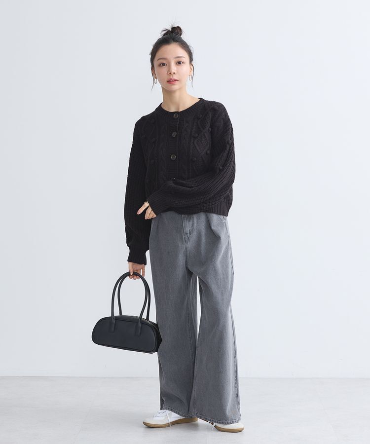 earth music&ecology「タックホックデニムパンツ」|デニム|