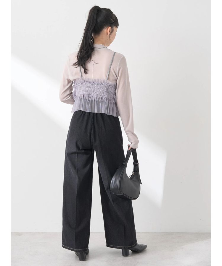 earth music&ecology「フロントジップデニムパンツ」|デニム|