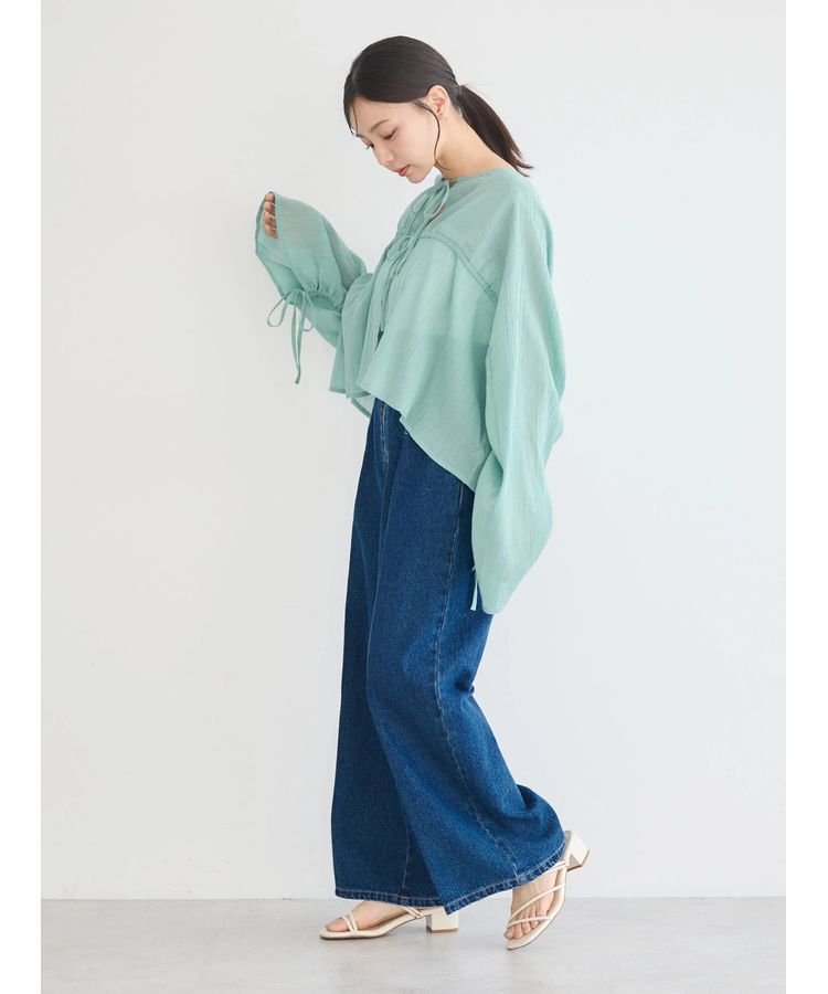 earth music&ecology「フロントジップデニムパンツ」|デニム|