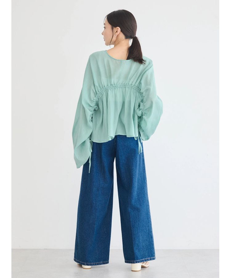 earth music&ecology「フロントジップデニムパンツ」|デニム|