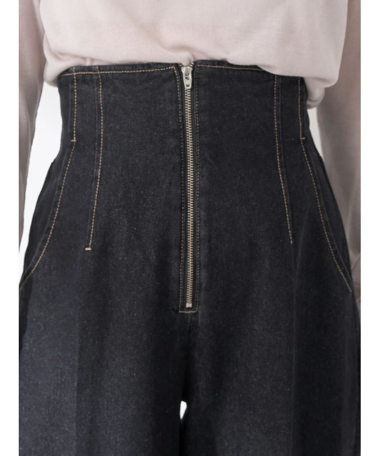 earth music&ecology「フロントジップデニムパンツ」|デニム|