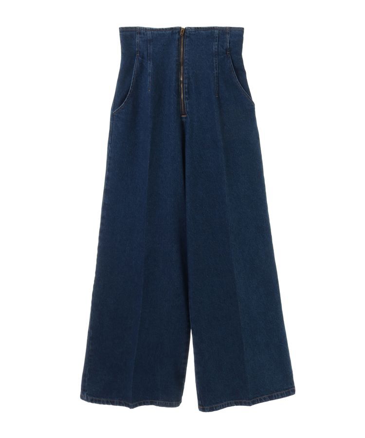 earth music&ecology「フロントジップデニムパンツ」|デニム|