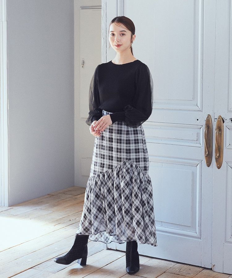 earth music&ecology「イレヘムチェックスカート」|スカート|