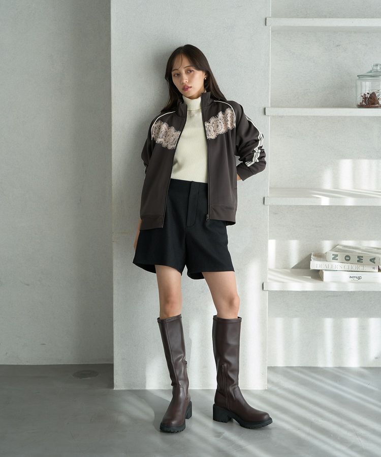 earth music&ecology「フロントレーストラックジャケット」|ブルゾン・スタジャン|