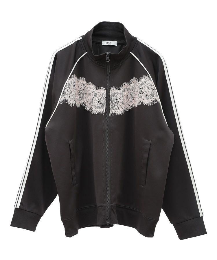 earth music&ecology「フロントレーストラックジャケット」|ブルゾン・スタジャン|