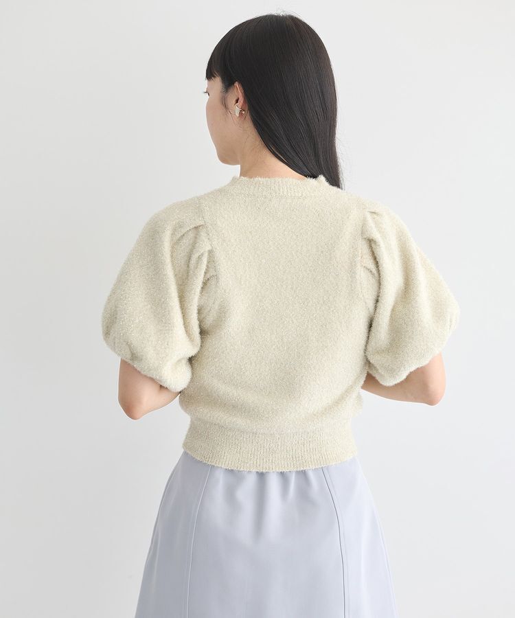 earth music&ecology「ボリュームスリーブラメニットプルオーバー」|ニット・セーター|