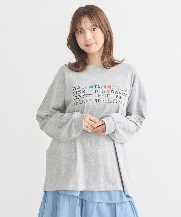 earth music&ecology「いいことワードロゴTシャツ」|Tシャツ・カットソー|