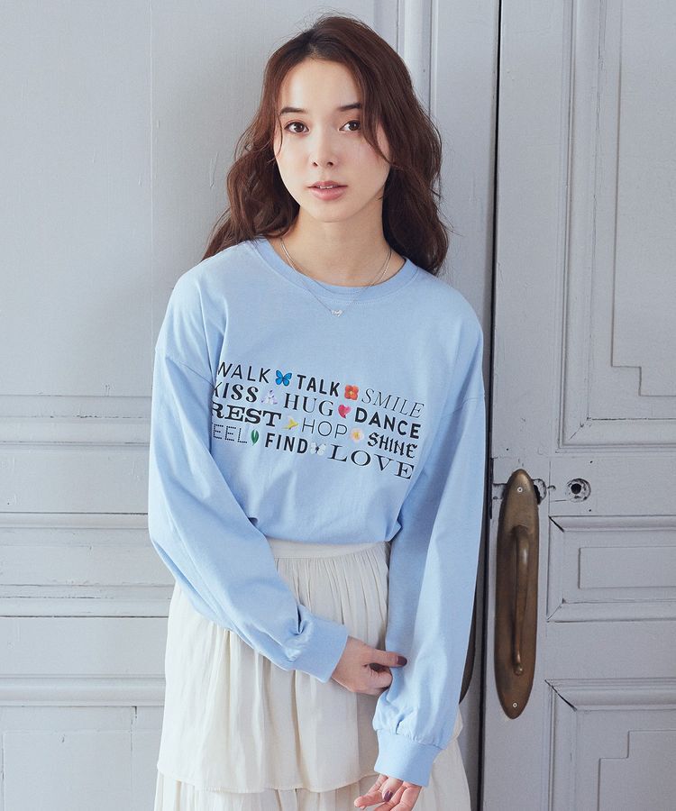 earth music&ecology「いいことワードロゴTシャツ」|Tシャツ・カットソー|