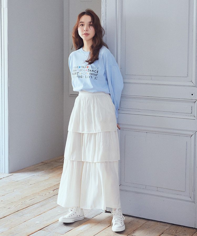 earth music&ecology「いいことワードロゴTシャツ」|Tシャツ・カットソー|