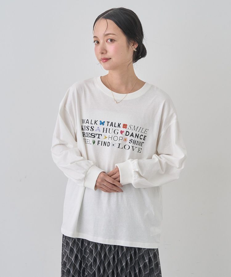 earth music&ecology「いいことワードロゴTシャツ」|Tシャツ・カットソー|