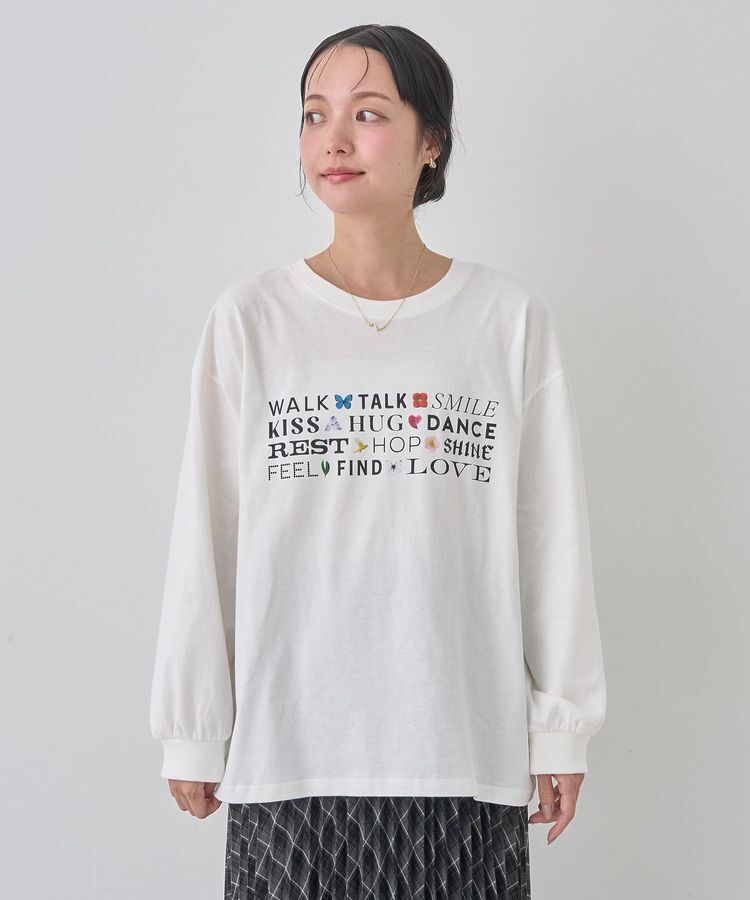 earth music&ecology「いいことワードロゴTシャツ」|Tシャツ・カットソー|