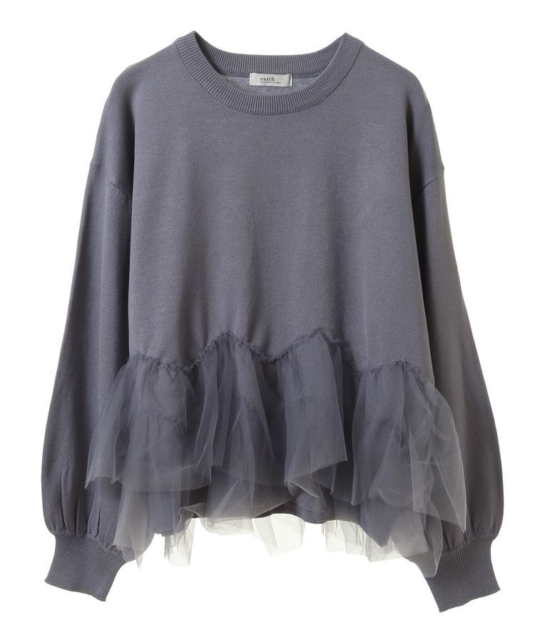 earth music&ecology「チュールヘムニットプルオーバー」|ニット・セーター|