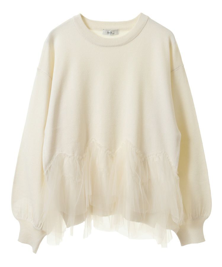 earth music&ecology「チュールヘムニットプルオーバー」|ニット・セーター|