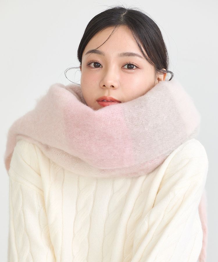 earth music&ecology「ボリュームチェックマフラー」|マフラー|