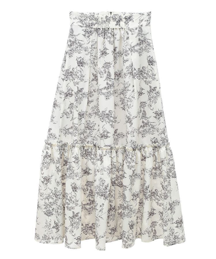 earth music&ecology「フロントZIPティアードスカート」|スカート|