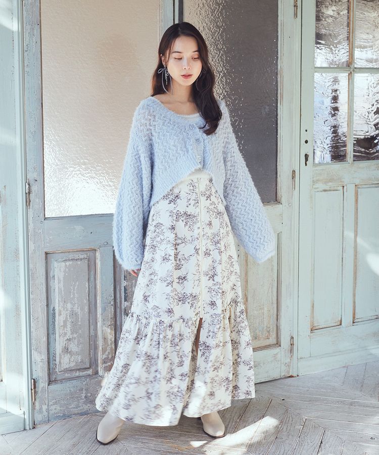 earth music&ecology「フロントZIPティアードスカート」|スカート|