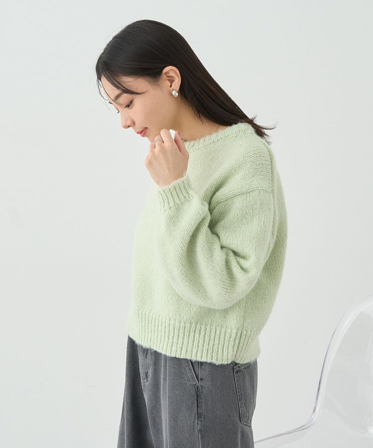 earth music&ecology「スパンコールショートニットプルオーバー」|ニット・セーター|