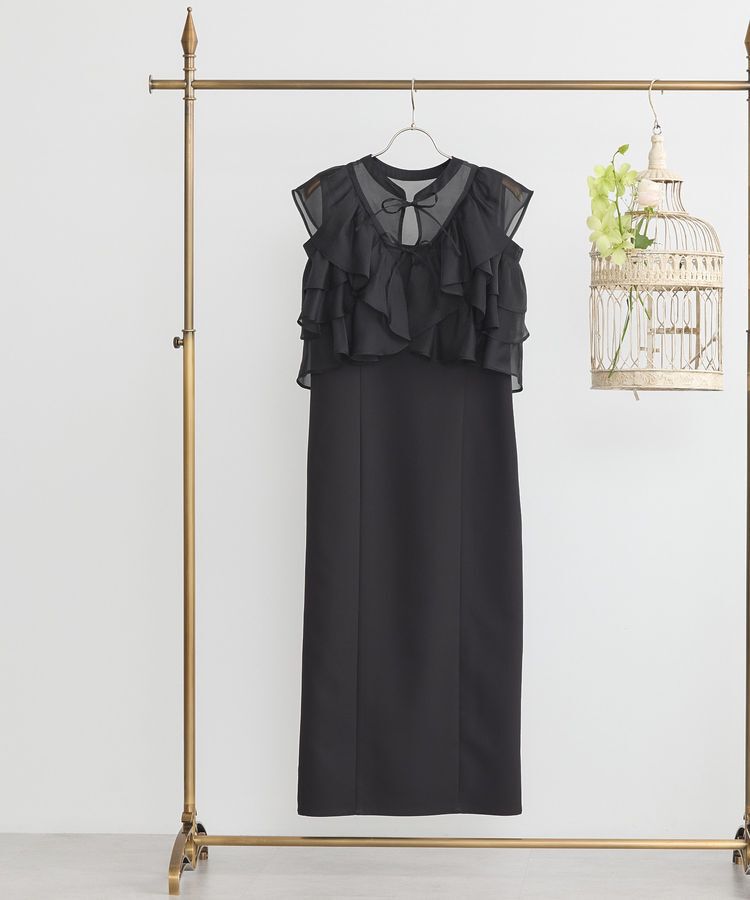 earth music&ecology「SET2点フリルボレロ＋ナローワンピース」|ワンピース|