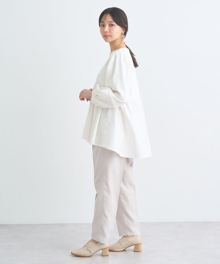 earth music&ecology「異素材ドッキングペプラムプルオーバー」|Tシャツ・カットソー|