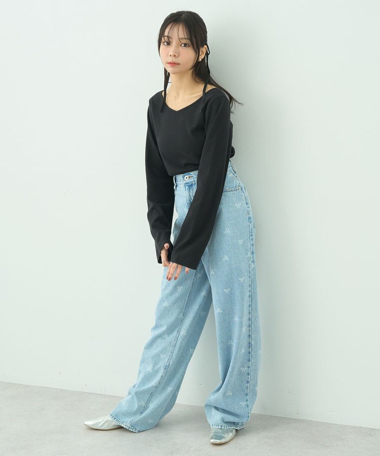 earth music&ecology「2WAYネックリブプルオーバー」|Tシャツ・カットソー|