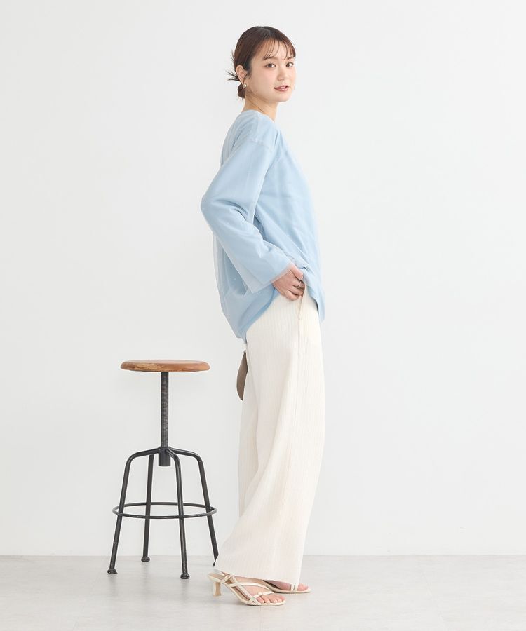 earth music&ecology「ラインストーンチュールドッキングプルオーバー」|Tシャツ・カットソー|