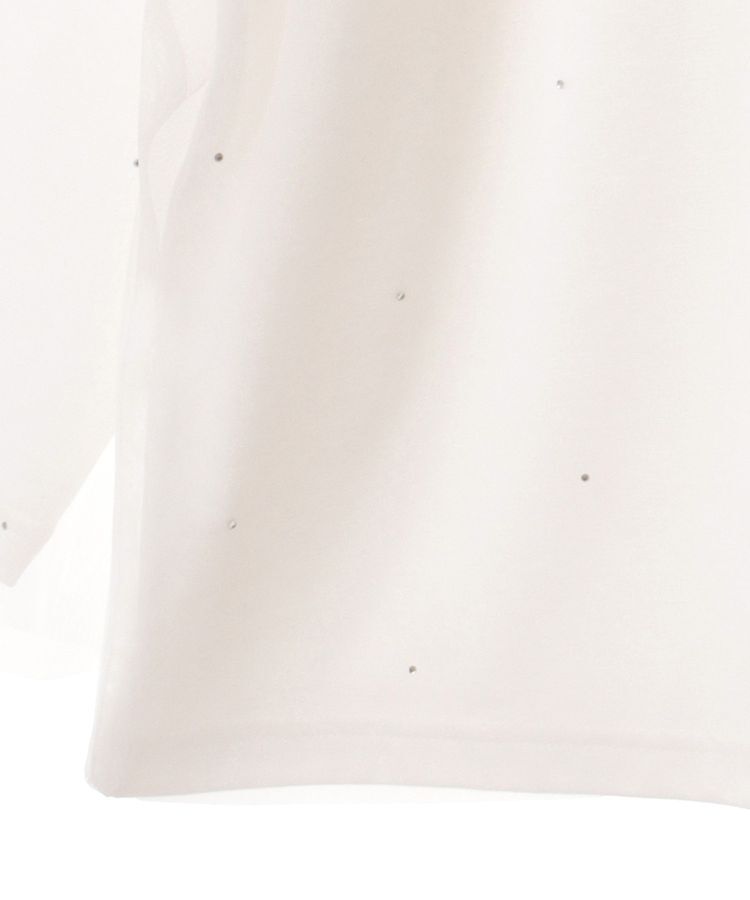 earth music&ecology「ラインストーンチュールドッキングプルオーバー」|Tシャツ・カットソー|