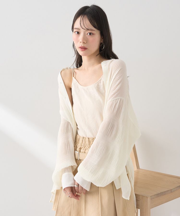 earth music&ecology「マジョリカプリーツレギュラーシャツ」|シャツ・ブラウス|