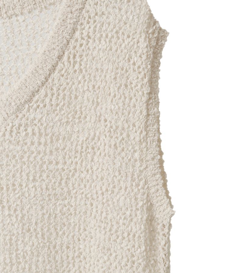 earth music&ecology「クルクルヤーンメッシュベスト」|ベスト・ジレ|