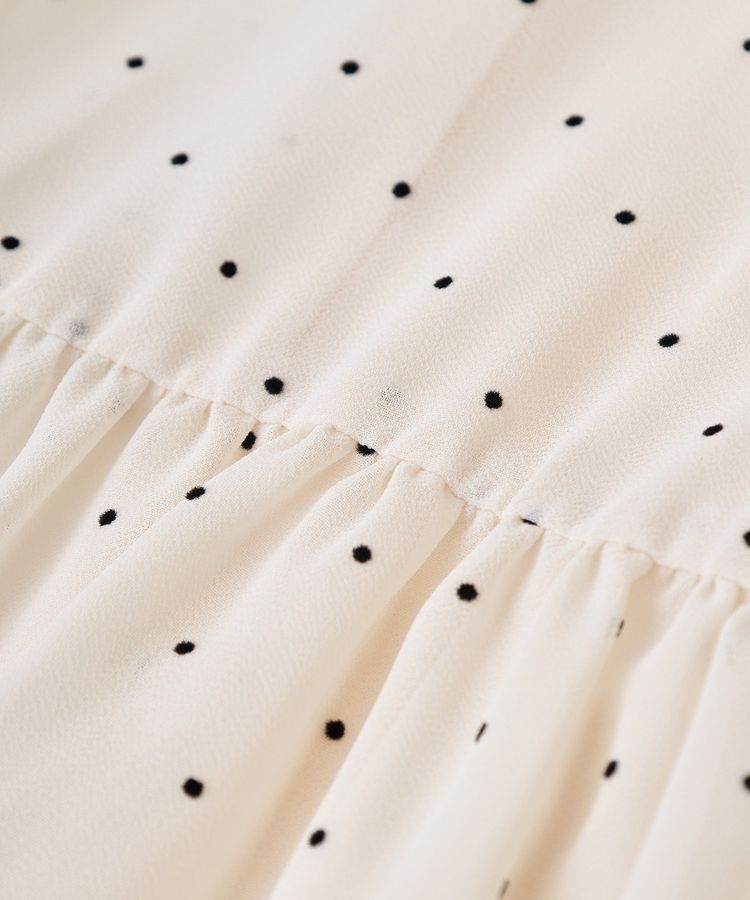 earth music&ecology「SET2点フロッキードットブラウス＋スカート」|スーツ|