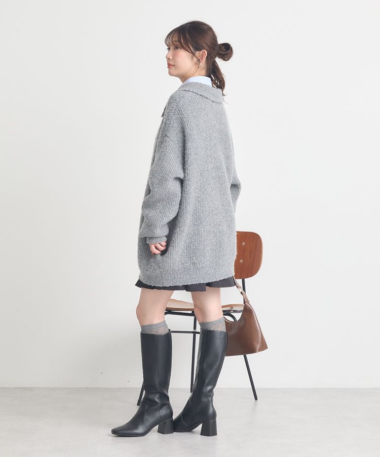 earth music&ecology「襟付きニットアウター」|カーディガン|